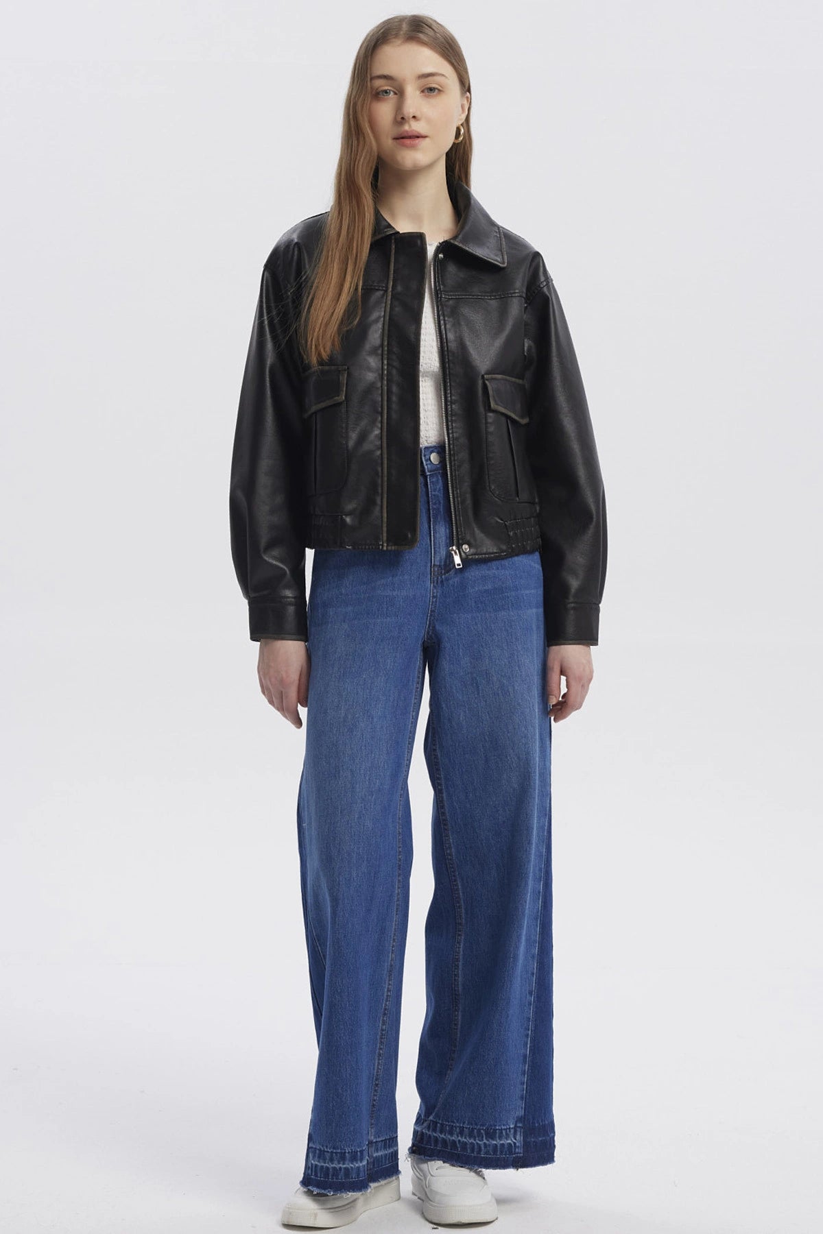 Chaqueta Mujer Retro Cargo Negro