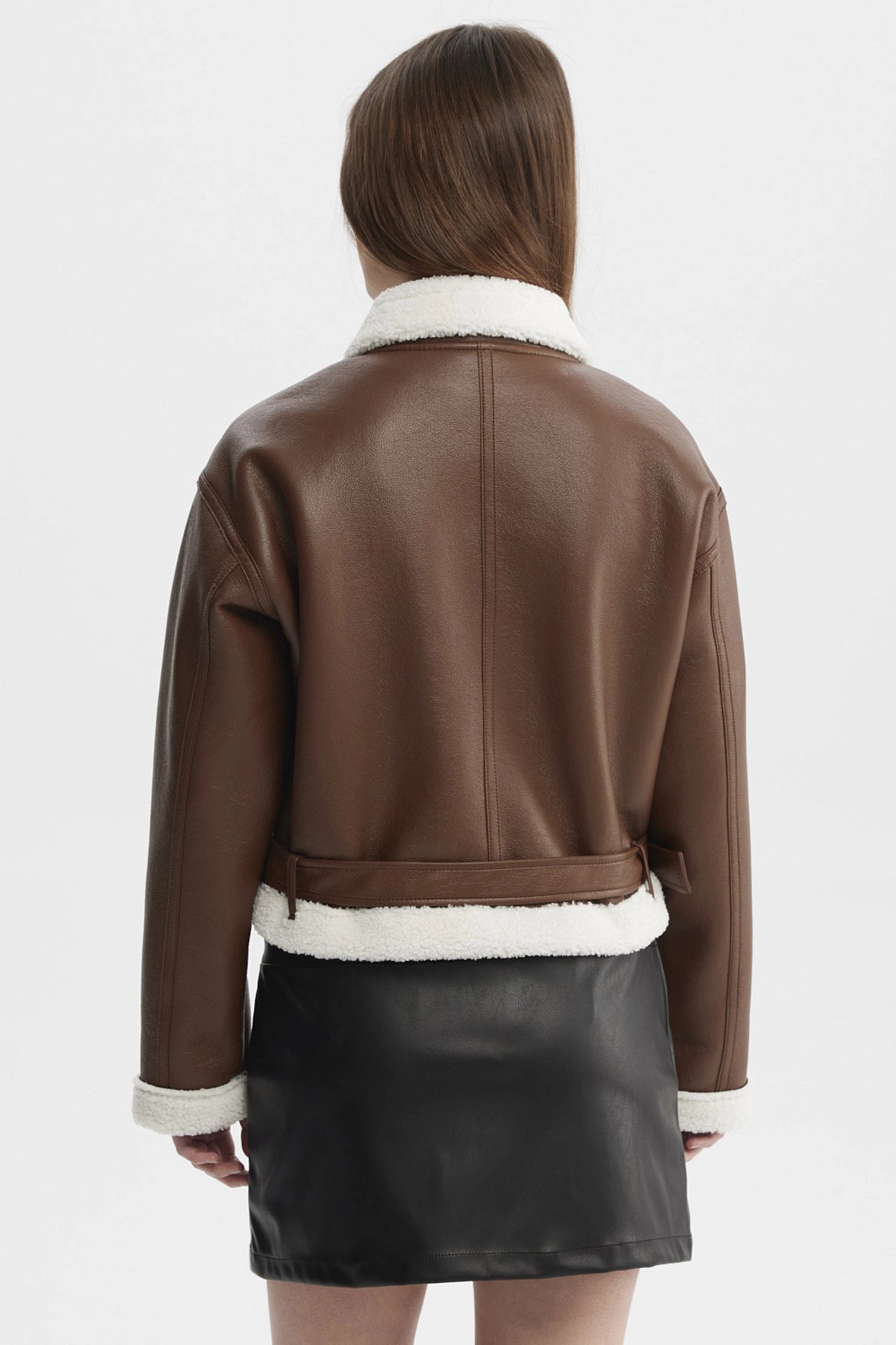 Chaqueta Mujer Bonded Café Oscuro