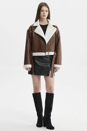 Chaqueta Mujer Bonded Café Oscuro