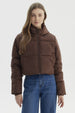Parka Mujer Wide Acolchado Café