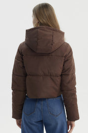 Parka Mujer Wide Acolchado Café