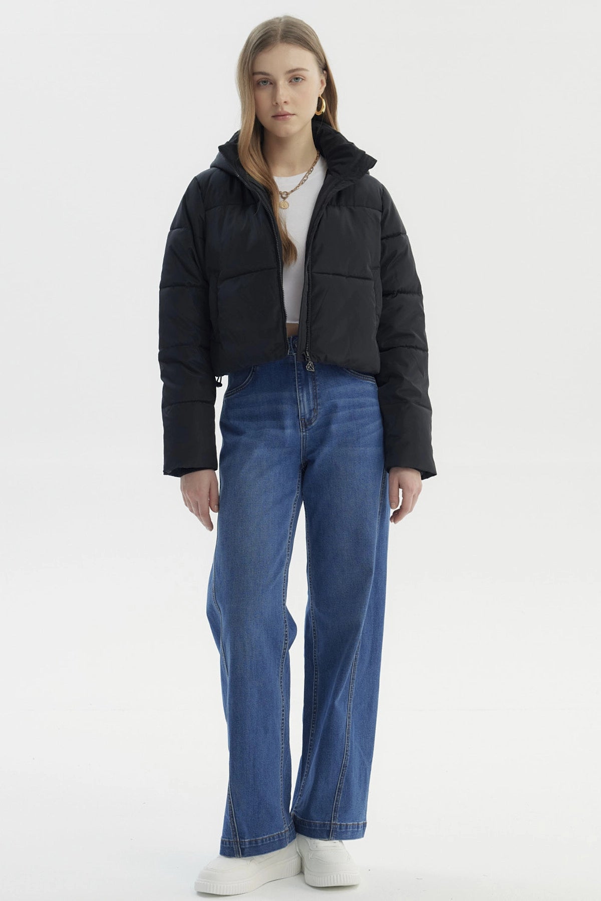 Parka Mujer Wide Acolchado Negro