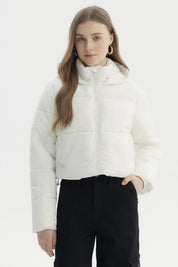 Parka Mujer Wide Acolchado Crudo