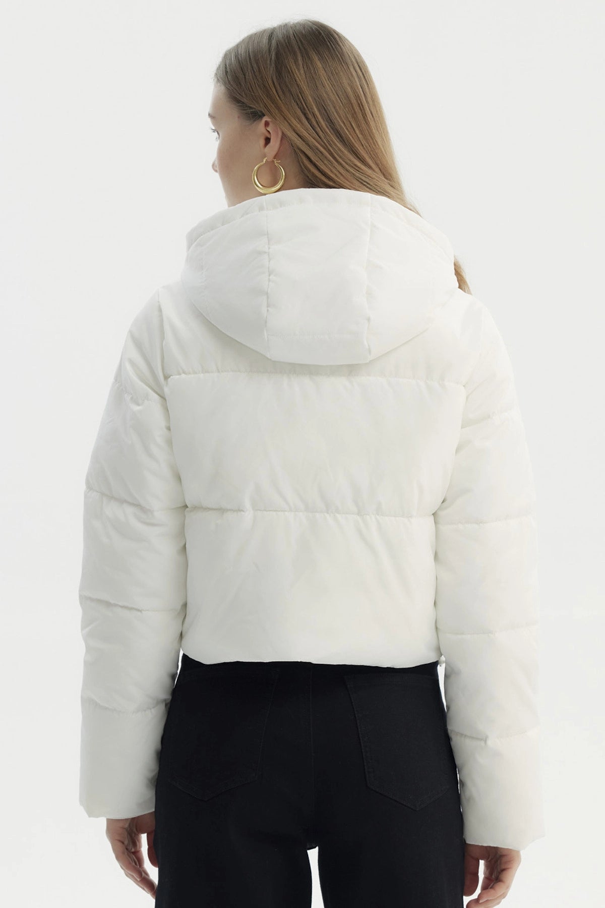 Parka Mujer Wide Acolchado Crudo