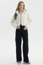 Parka Mujer Wide Acolchado Crudo