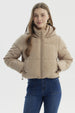 Parka Mujer Wide Acolchado Beige Oscuro