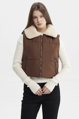 Parka Mujer Liso Full Zipper Cafe