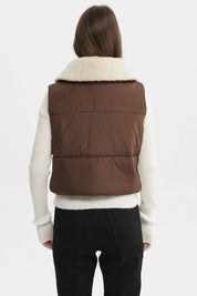 Parka Mujer Liso Full Zipper Cafe