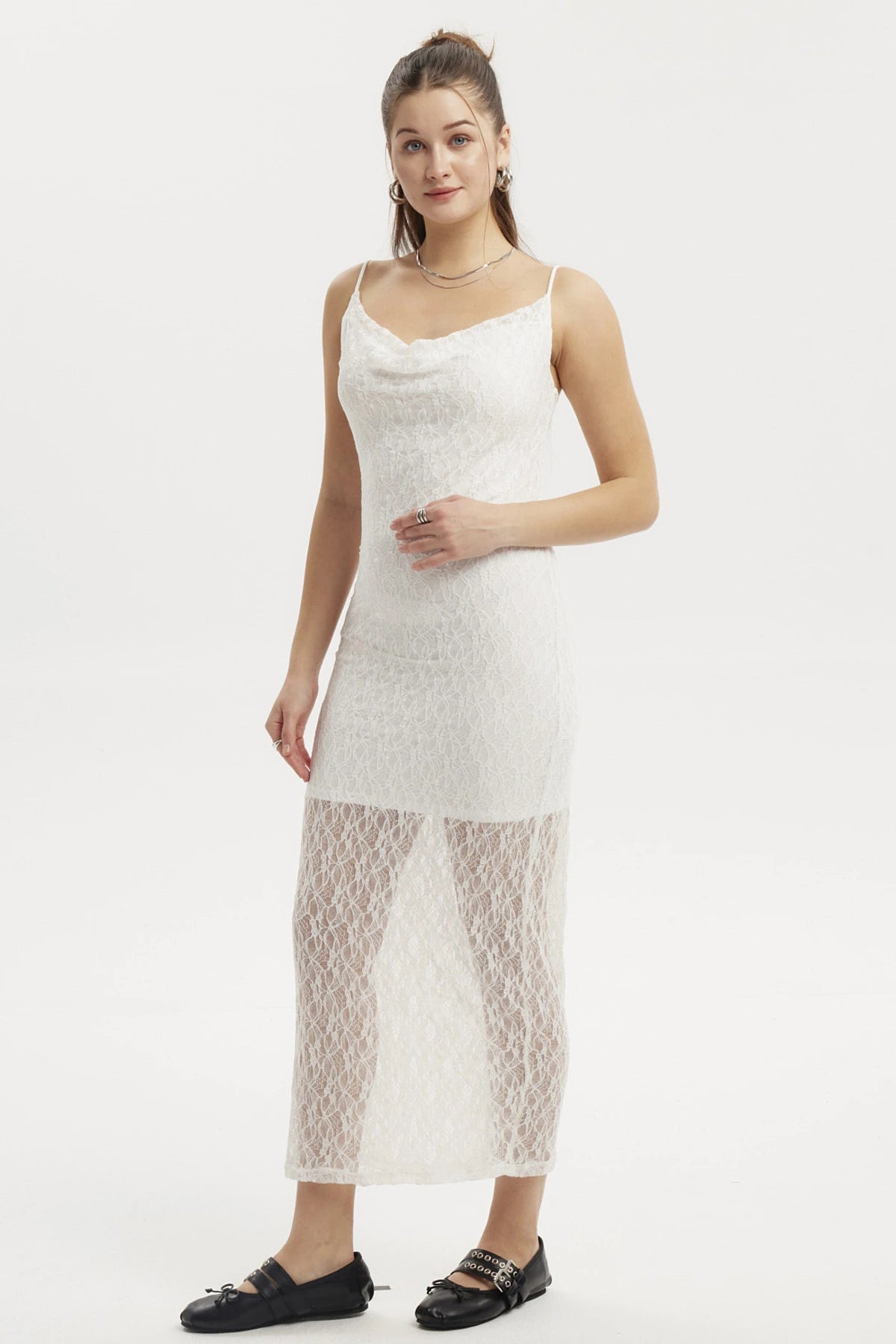 Vestido Mujer Largo Tirantes Blanco