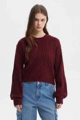 Sweater Mujer Tejido Juvenil Rojo