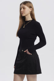 Sweater Mujer Ajustado Negro