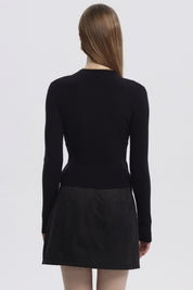 Sweater Mujer Ajustado Negro