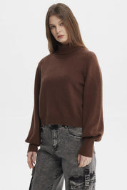 Sweater Mujer Chenille Café Oscuro