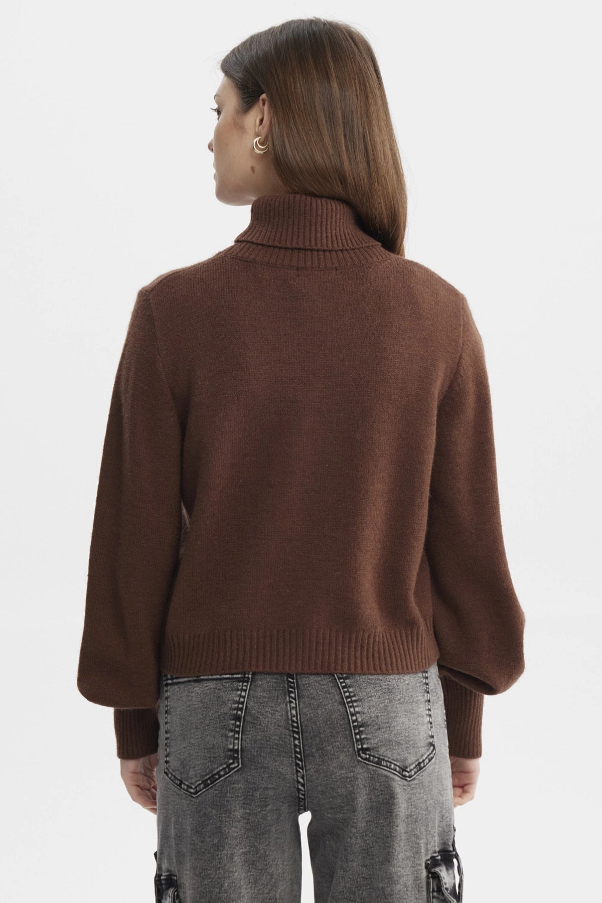 Sweater Mujer Chenille Café Oscuro