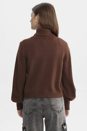 Sweater Mujer Chenille Café Oscuro