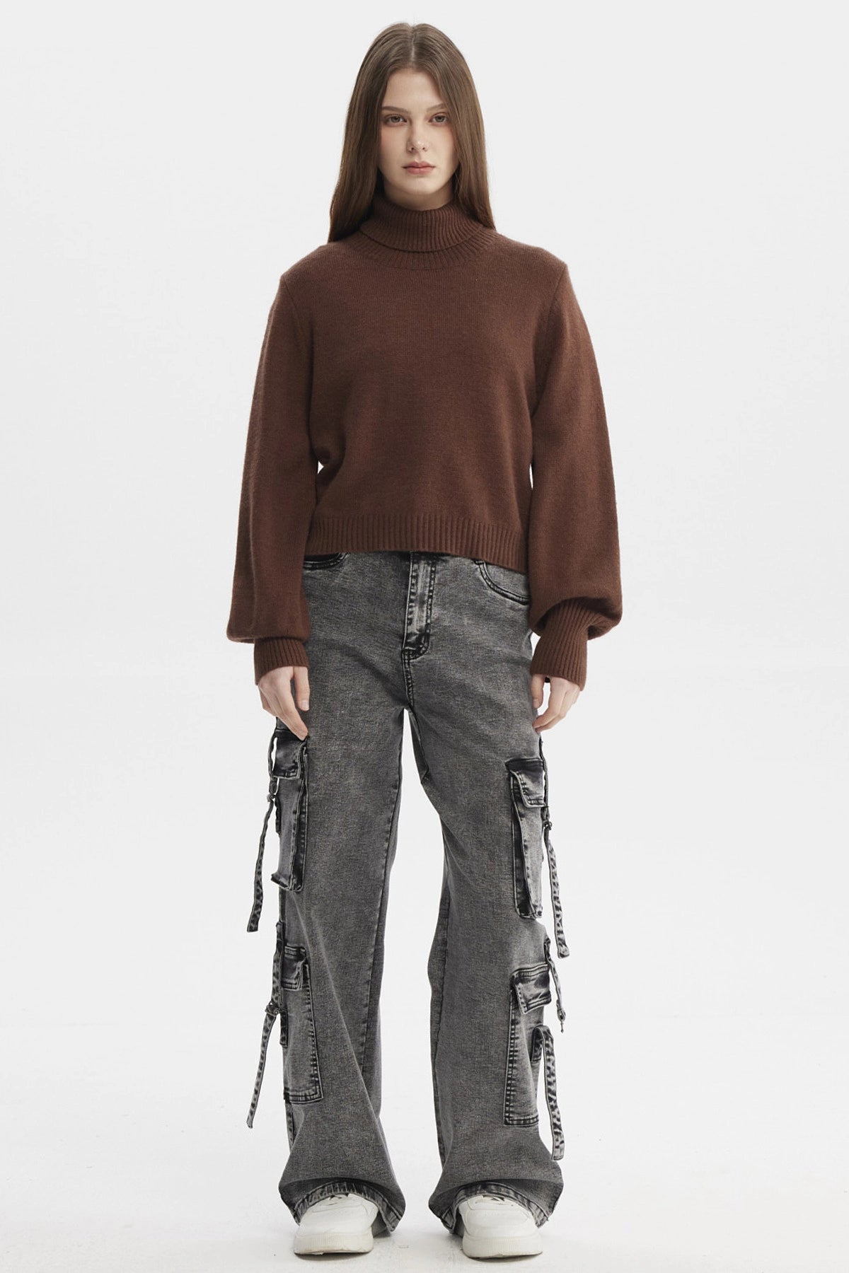 Sweater Mujer Chenille Café Oscuro