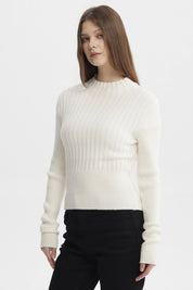 Sweater Mujer Slim Tejido Crudo