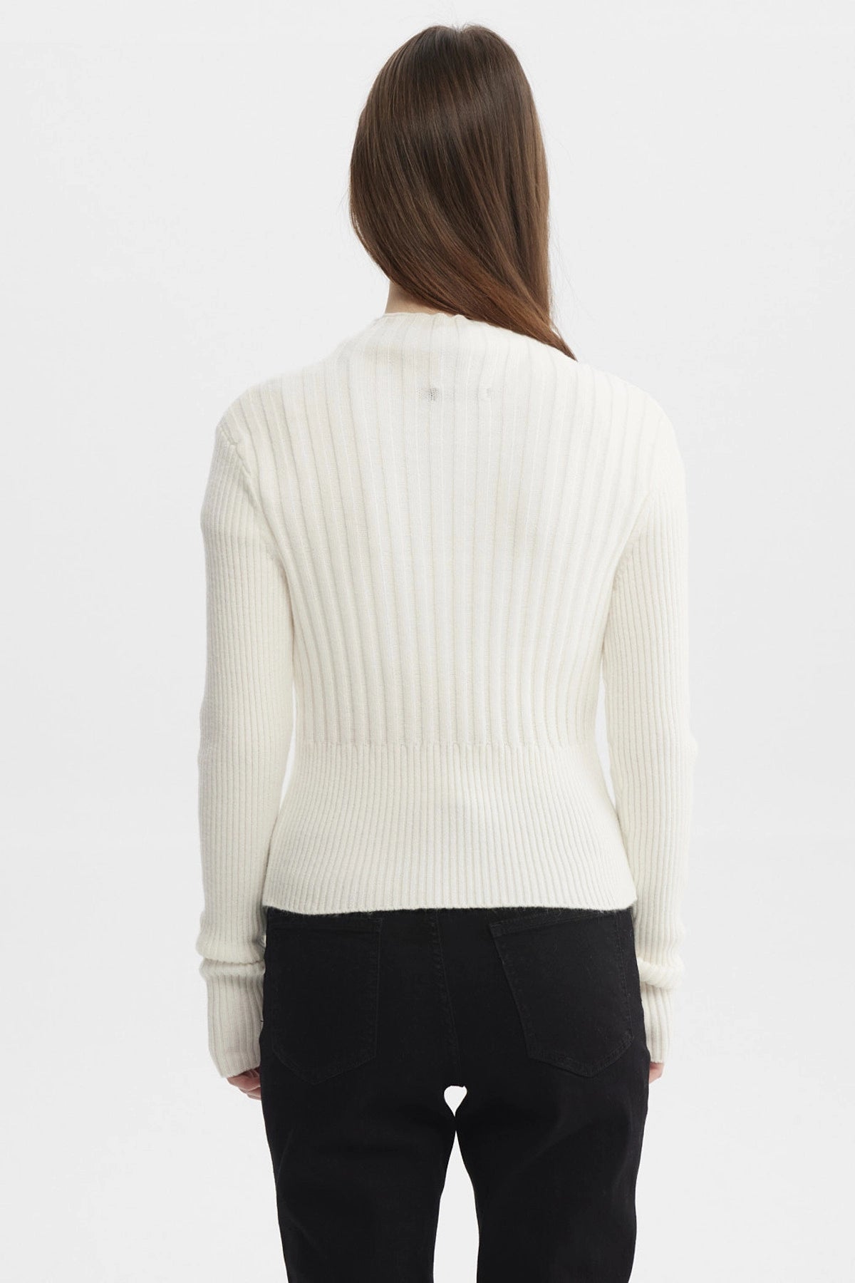 Sweater Mujer Slim Tejido Crudo