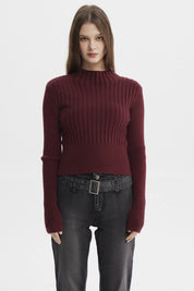 Sweater Mujer Slim Tejido Rojo