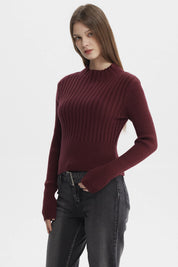 Sweater Mujer Slim Tejido Rojo