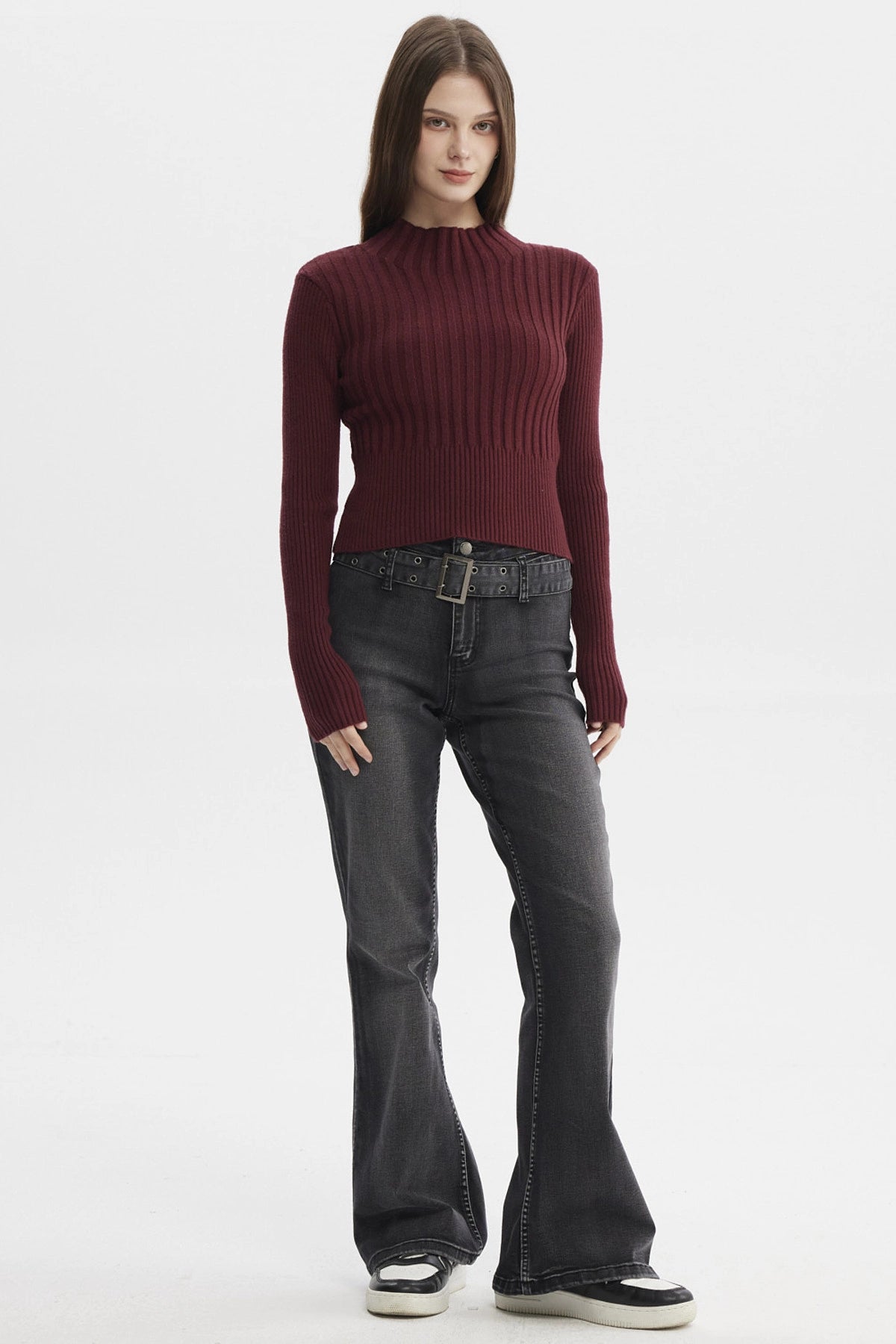 Sweater Mujer Slim Tejido Rojo