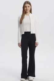 Sweater Mujer Cuello Con Cierre Crudo
