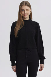 Sweater Mujer Liso Negro