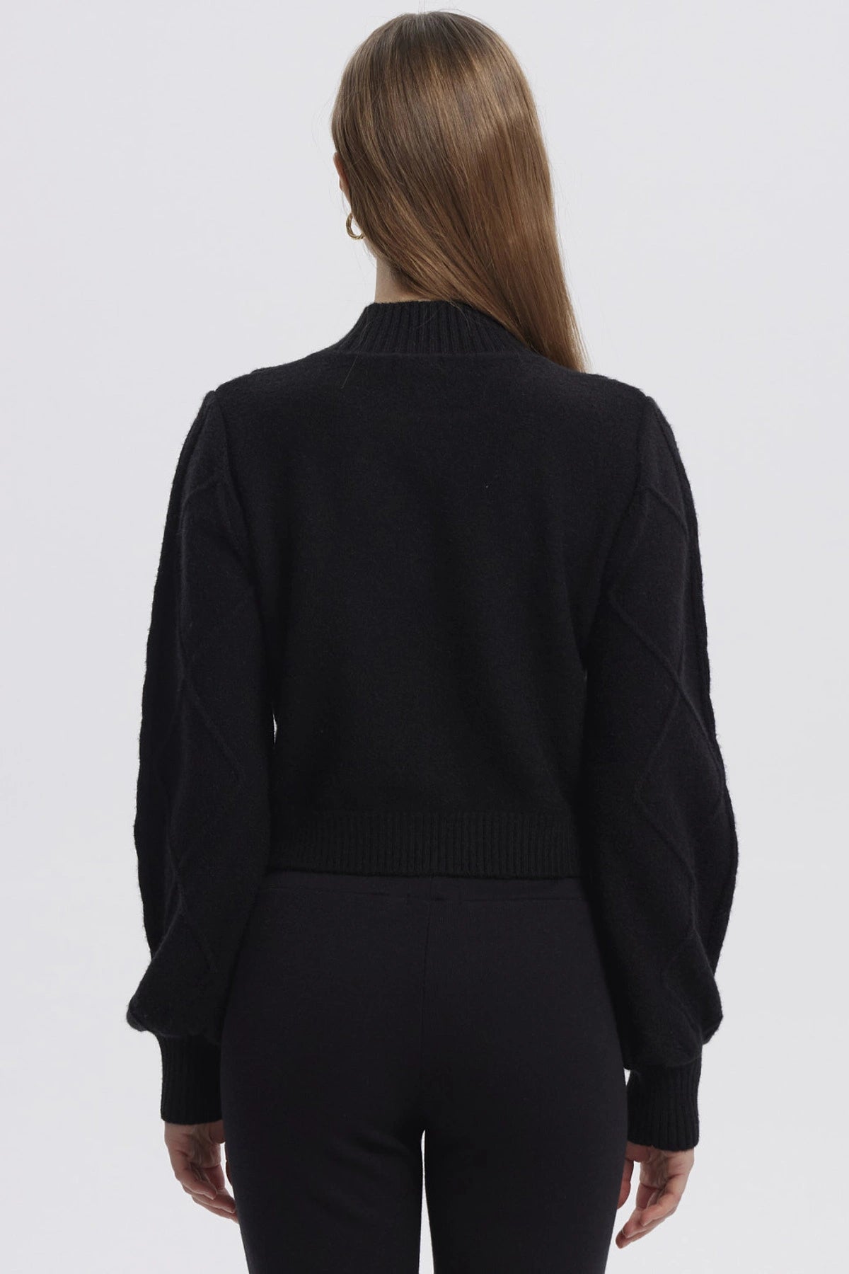 Sweater Mujer Liso Negro
