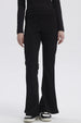 Pantalón Mujer Flare Rib Negro