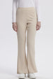 Pantalón Mujer Flare Rib Beige