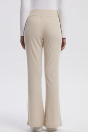 Pantalón Mujer Flare Rib Beige