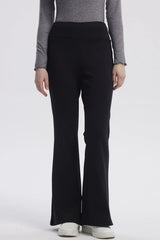 Pantalón Mujer Flare Cotelón Negro