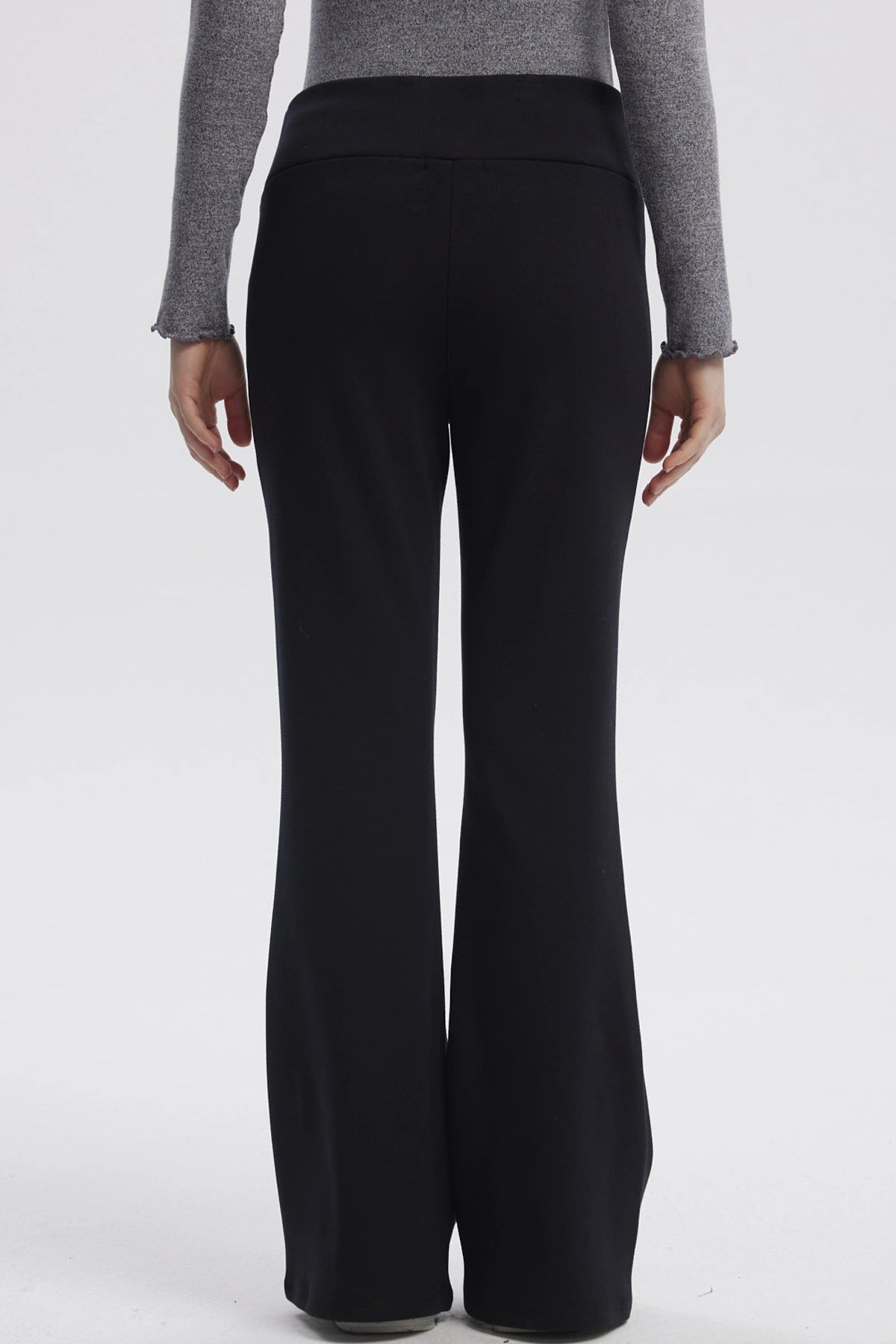 Pantalón Mujer Flare Cotelón Negro