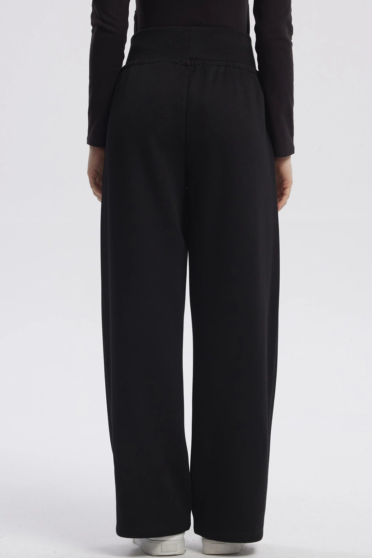 Pantalón Buzo Mujer Wide Leg Negro