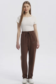 Pantalón Buzo Mujer Jogger Café Oscuro
