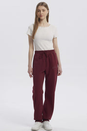 Pantalón Buzo Mujer Jogger Rojo