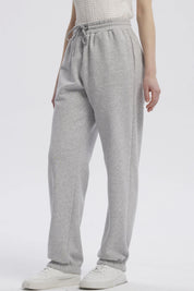 Pantalón Buzo Mujer Jogger Gris Melange