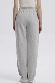 Pantalón Buzo Mujer Jogger Gris Melange
