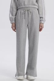 Pantalón Buzo Mujer Jogger Gris Melange