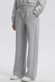 Pantalón Buzo Mujer Jogger Gris Melange