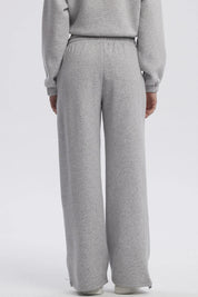 Pantalón Buzo Mujer Jogger Gris Melange