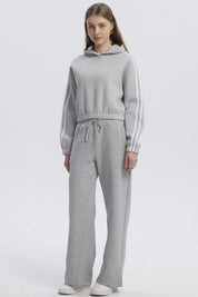Pantalón Buzo Mujer Jogger Gris Melange