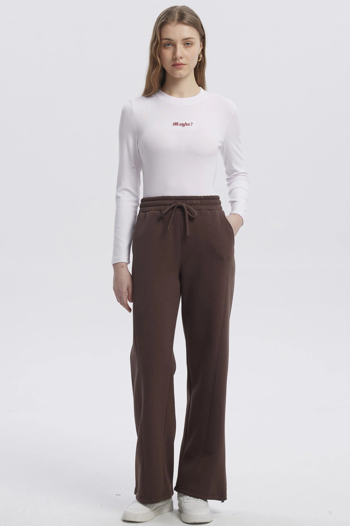 Pantalón Buzo Mujer Jogger Chocolate