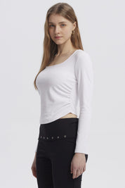 Polera Mujer Basic Blanco