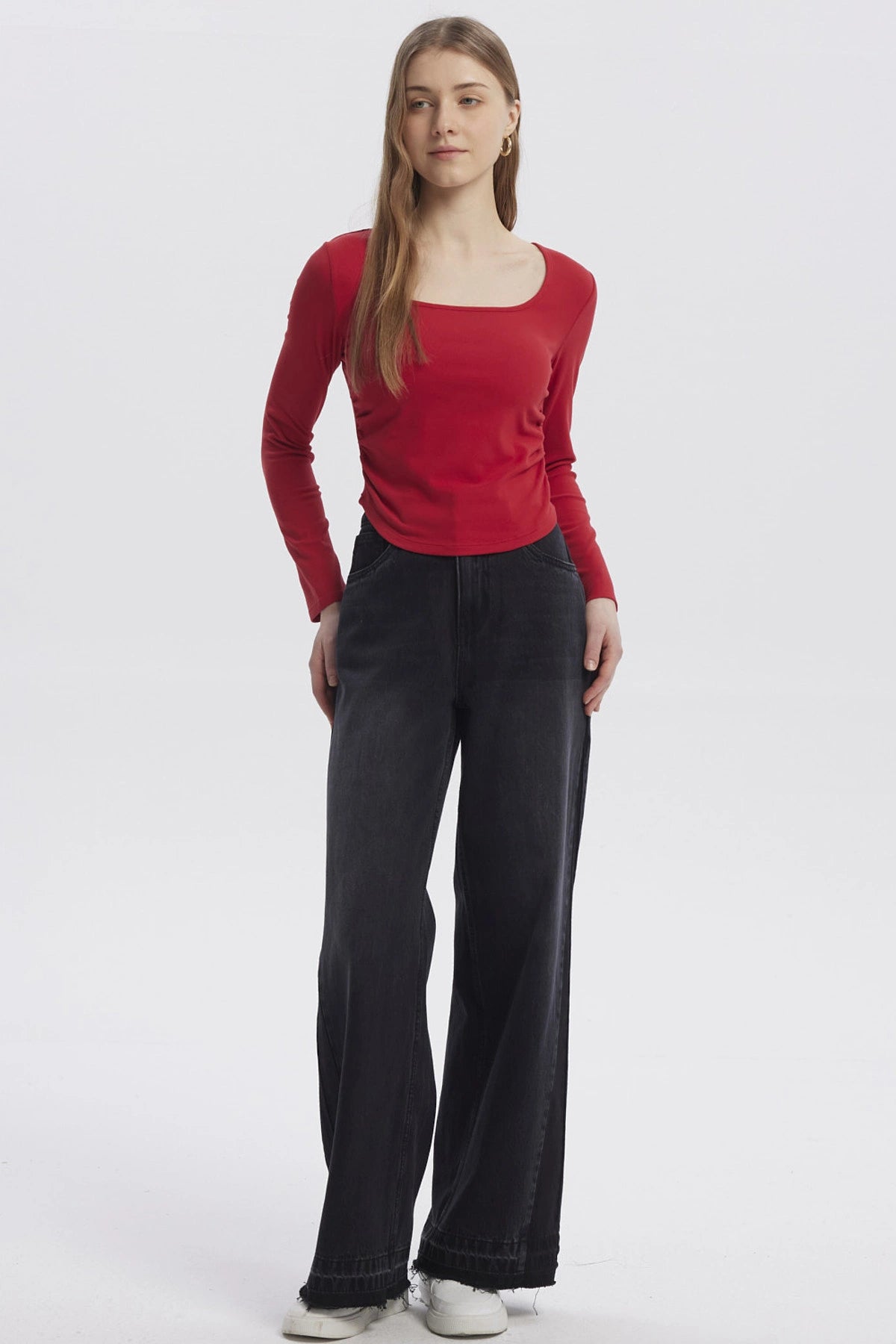 Polera Mujer Basic Rojo