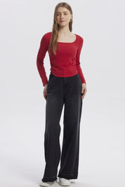 Polera Mujer Basic Rojo