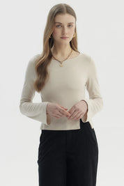 Polera Mujer Juvenil Beige Claro