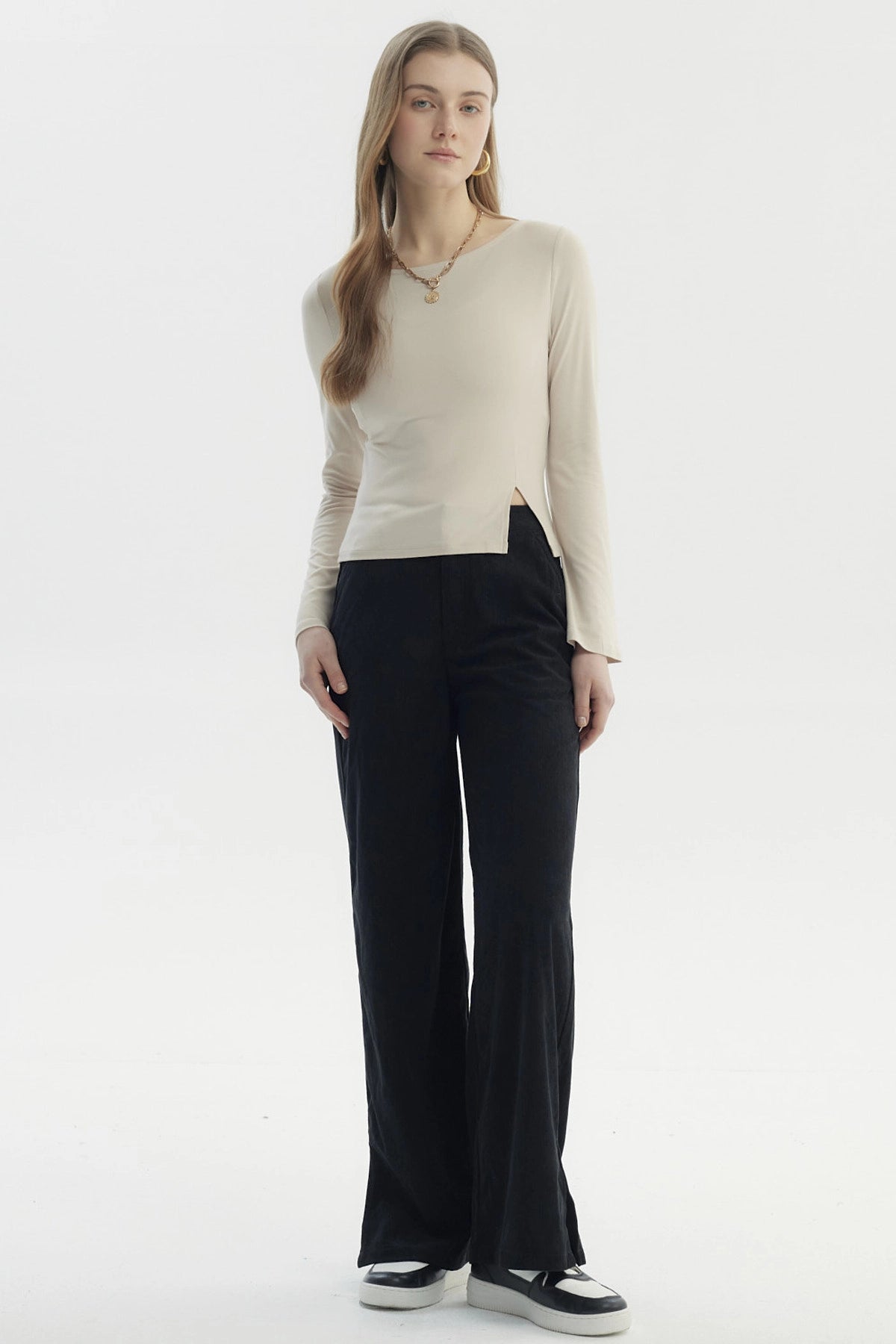 Polera Mujer Juvenil Beige Claro