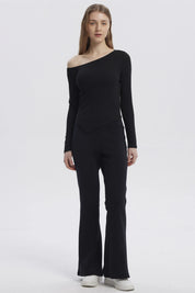 Polera Mujer Asimétrica Negro