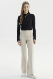 Polera Mujer Basic Ajustado Negro